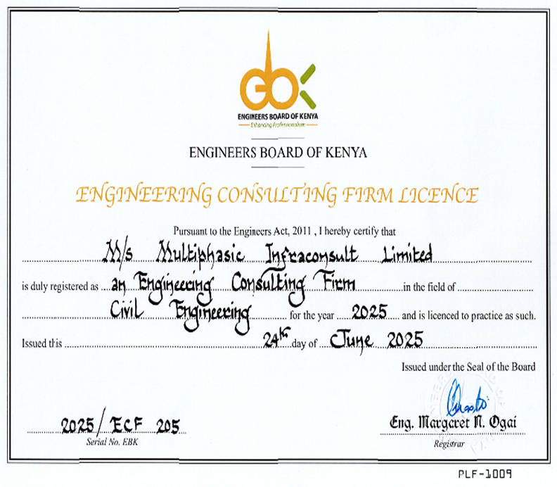 Engineering Consulting Firm Licence